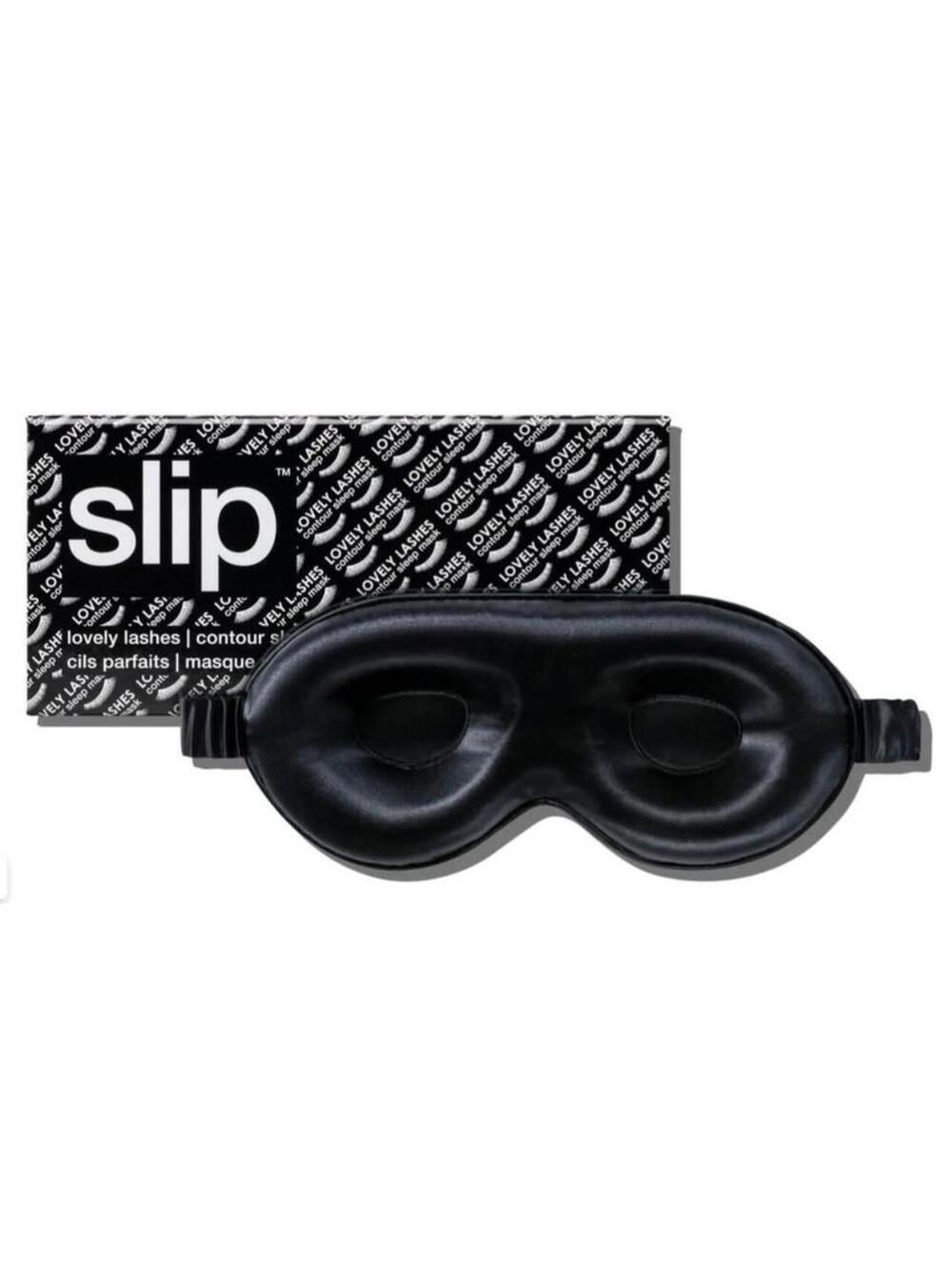 Slip black contour 100% SILK lash protecting sleep mask